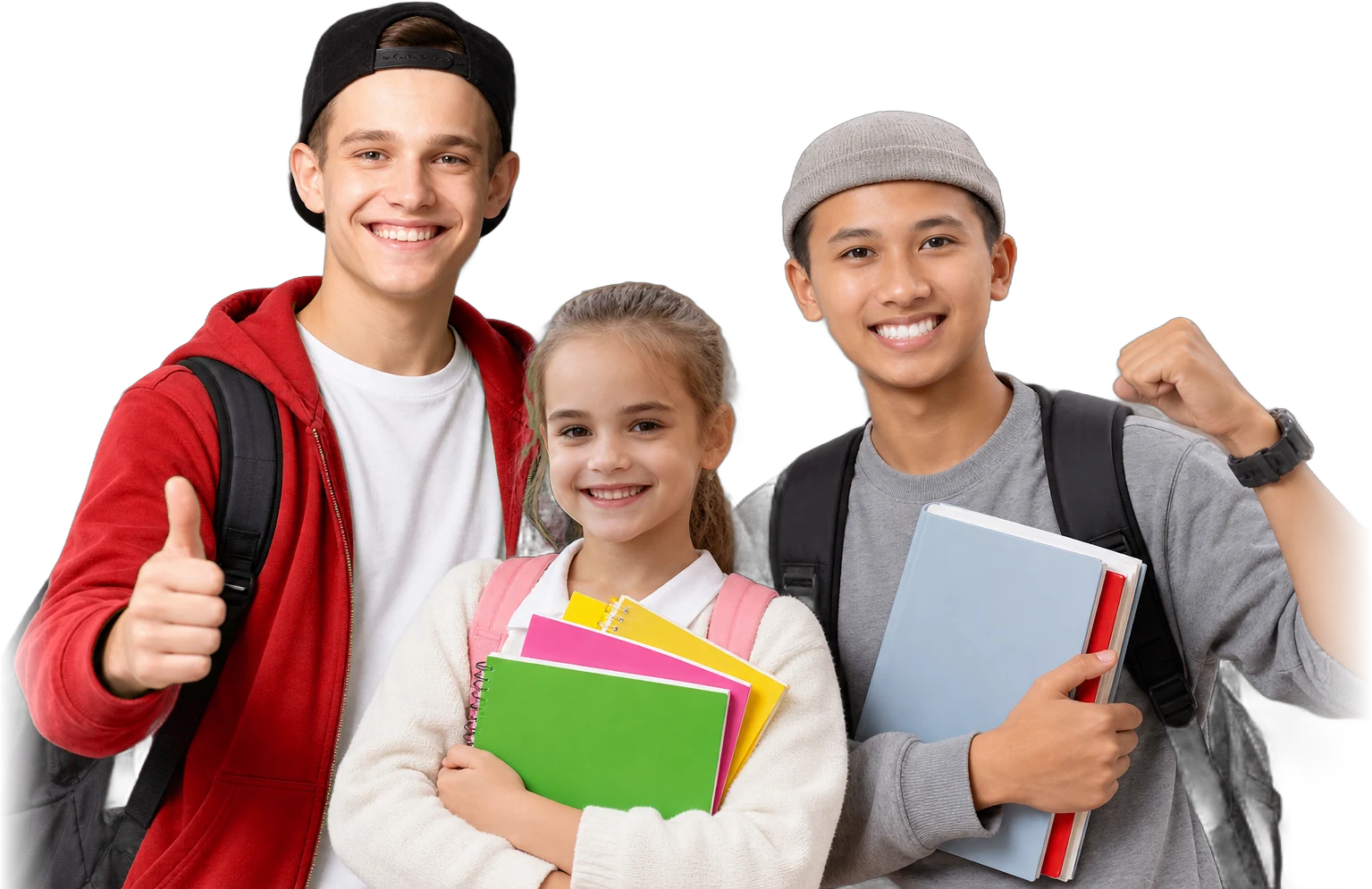 Drei lachende Schüler von INGkids in Gifhorn